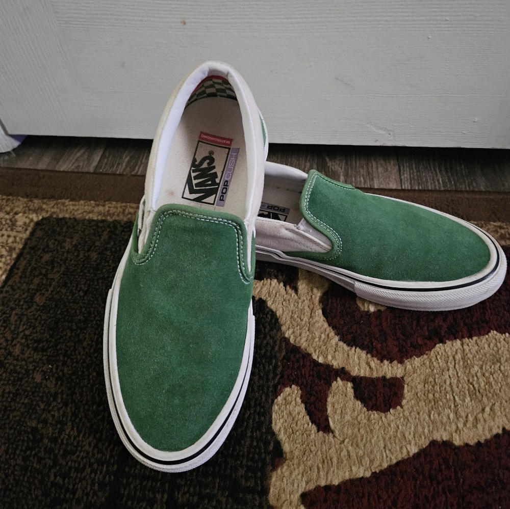 Vans Green Slip-On Unisex Shoes